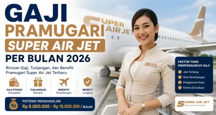 Gaji Pramugari Super Air Jet per Bulan 2026