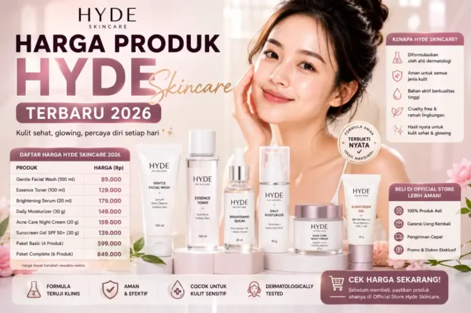Harga Produk Hyde Skincare Terbaru 2026