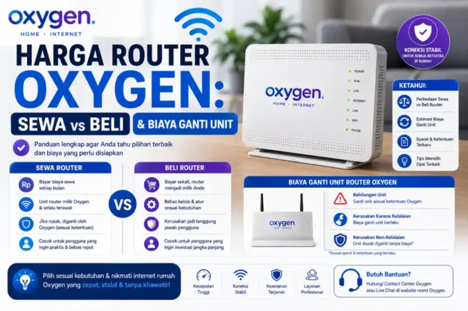 Harga Router Oxygen: Sewa vs Beli & Biaya Ganti Unit