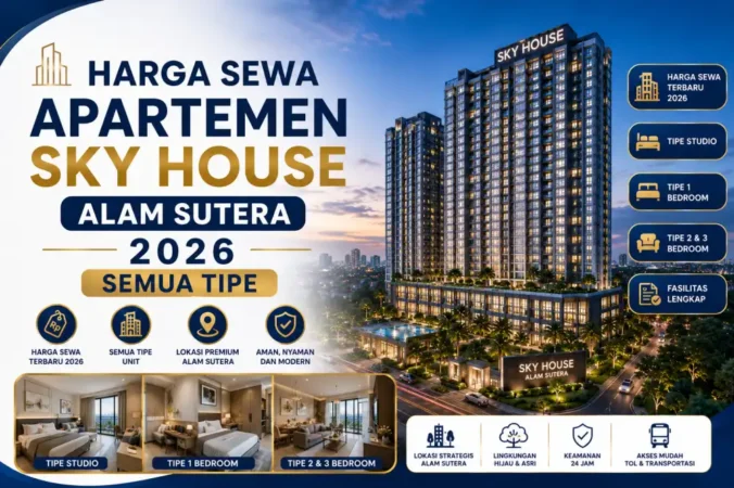 Harga Sewa Apartemen Sky House Alam Sutera 2026: Semua Tipe