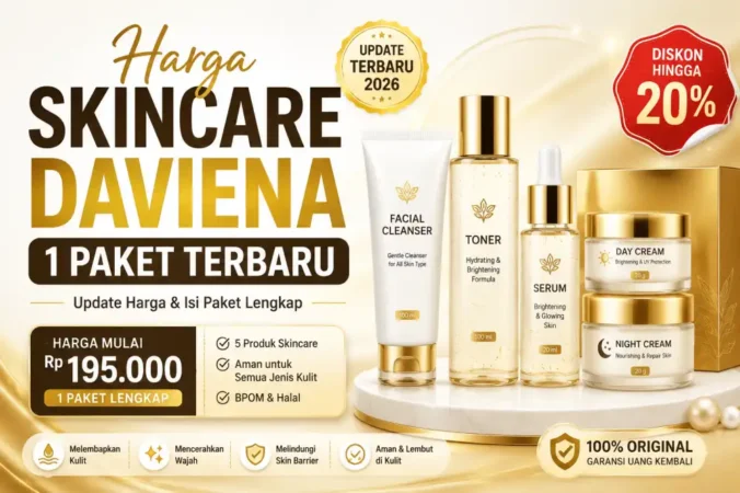 Harga Skincare Daviena 1 Paket Terbaru