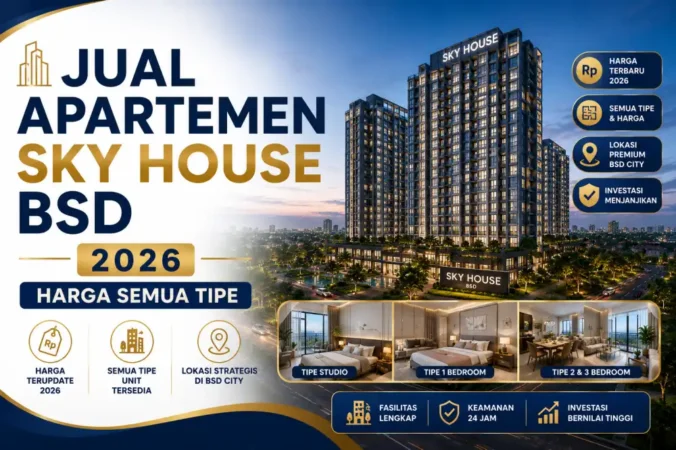 Jual Apartemen Sky House BSD 2026: Harga Semua Tipe