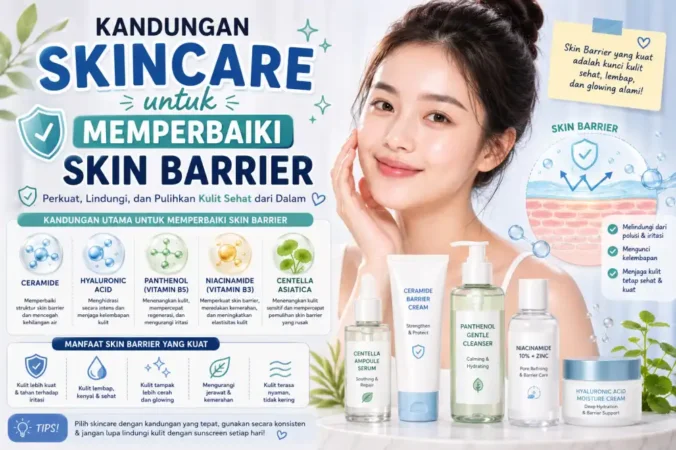 Kandungan Skincare untuk Memperbaiki Skin Barrier