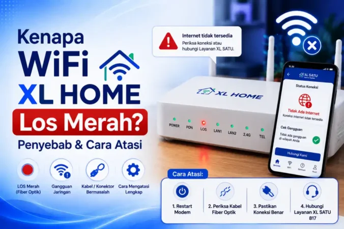 Kenapa WiFi XL Home Los Merah? Penyebab & Cara Atasi