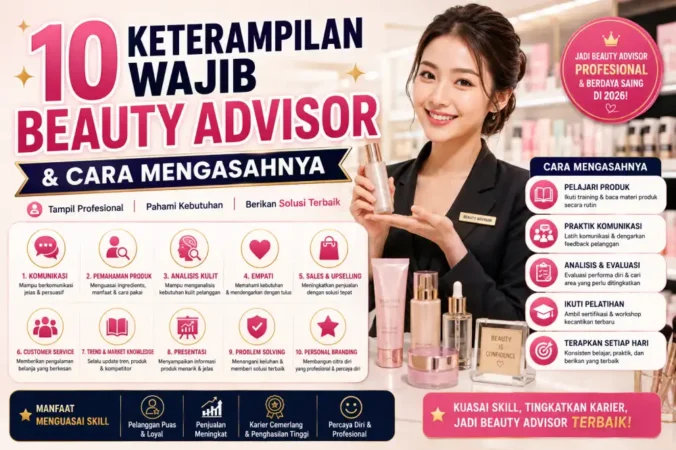 10 Keterampilan Wajib Beauty Advisor & Cara Mengasahnya