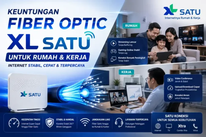 Keuntungan Fiber Optic XL SATU untuk Rumah & Kerja
