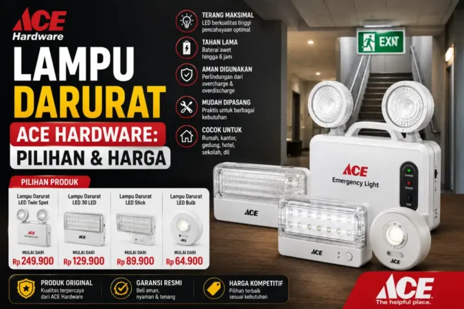Lampu Darurat ACE Hardware: Pilihan dan Harga