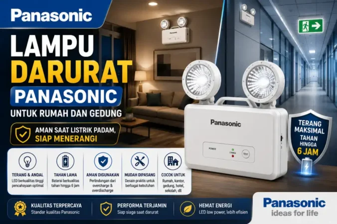 Lampu Darurat Panasonic untuk Rumah dan Gedung