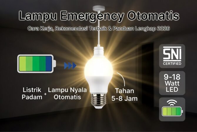 Lampu Emergency Otomatis: Cara Kerja, Rekomendasi Terbaik & Panduan Lengkap 2026