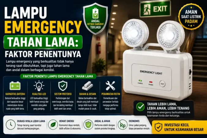Lampu Emergency Tahan Lama: Faktor Penentunya