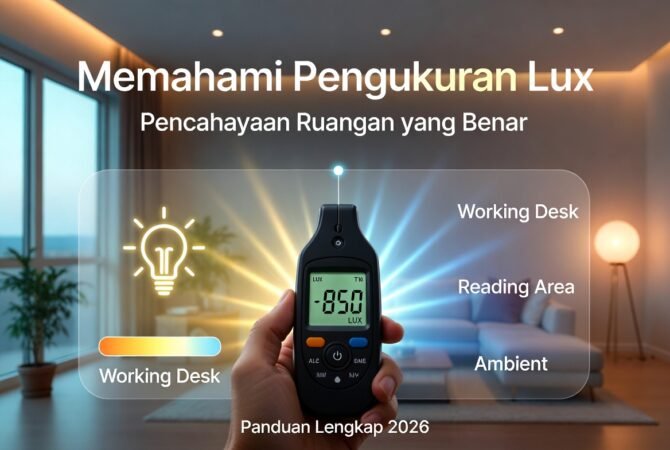 Memahami Pengukuran Lux Pencahayaan Ruangan yang Benar 2026: Panduan Lengkap Standar SNI & Cara Mengukur