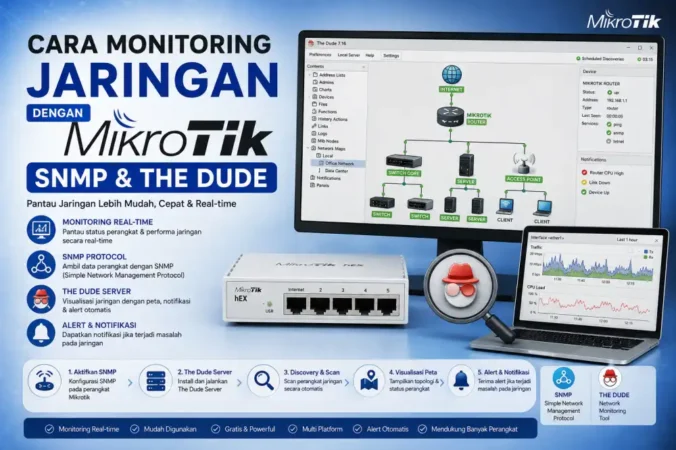 Cara Monitoring Jaringan dengan Mikrotik: SNMP & The Dude