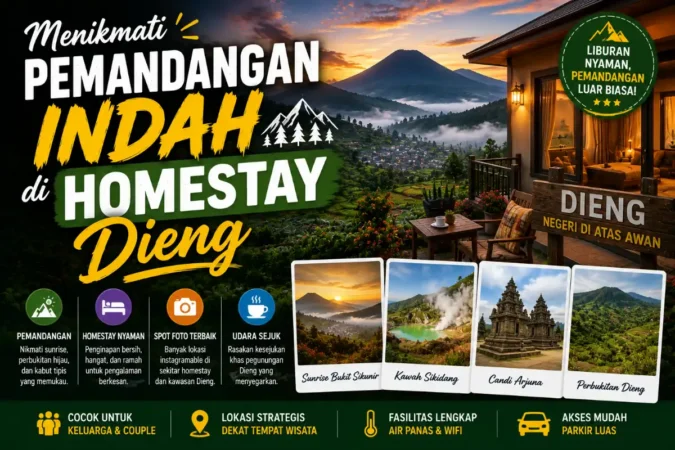 Menikmati Pemandangan Indah di Homestay Dieng