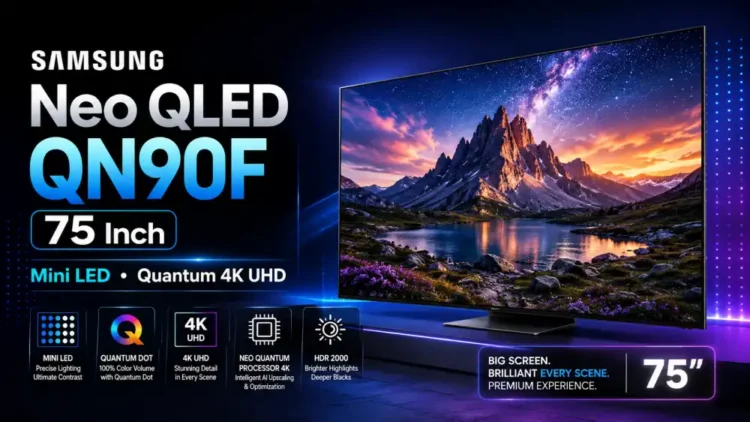 Samsung Neo QLED QN90F 75 Inch: Mini LED Quantum 4K UHD
