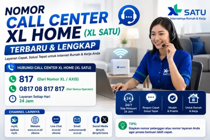 Nomor Call Center XL Home (XL SATU) Terbaru & Lengkap