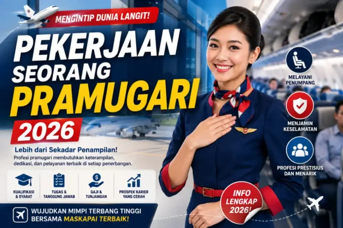 Pekerjaan Seorang Pramugari 2026: Tugas, Gaji, Syarat, dan Cara Daftar Resmi
