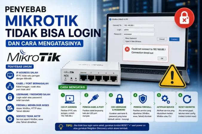 Penyebab Mikrotik Tidak Bisa Login dan Cara Mengatasinya