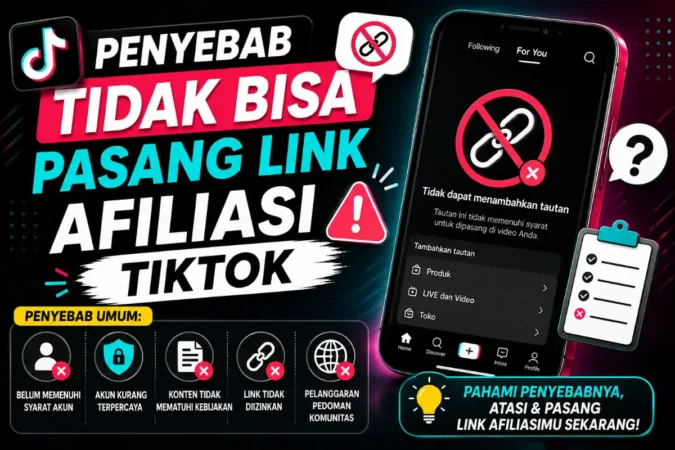 Penyebab Tidak Bisa Pasang Link Afiliasi TikTok