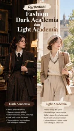Perbedaan Fashion Dark Academia dan Light Academia
