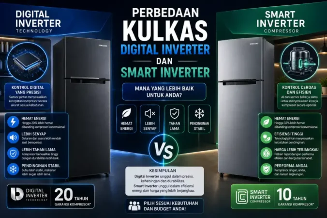 Perbedaan Kulkas Digital Inverter dan Smart Inverter