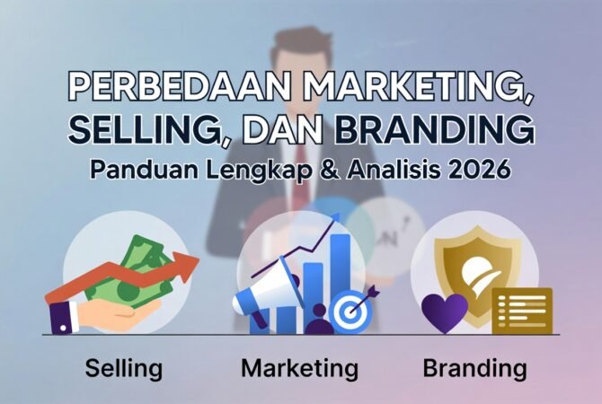 Perbedaan Marketing, Selling, dan Branding: Panduan Lengkap & Analisis 2026