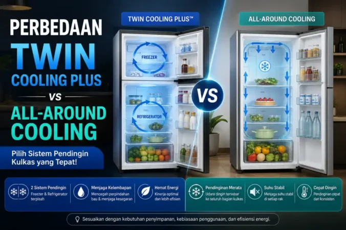 Perbedaan Twin Cooling Plus dan All-Around Cooling Kulkas