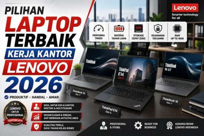 Pilihan Laptop Terbaik Kerja Kantor Lenovo 2026