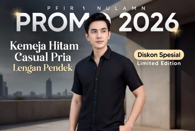 Promo Kemeja Hitam Pria Casual Lengan Pendek 2026: Harga Terbaik, Model, dan Tips Memilih