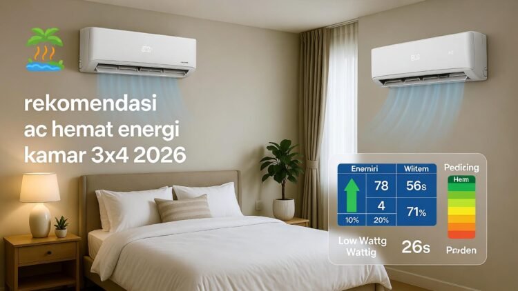Rekomendasi AC Hemat Energi Terbaik untuk Kamar 3x4 Meter 2026: Dingin Cepat dan Tagihan Listrik Rendah