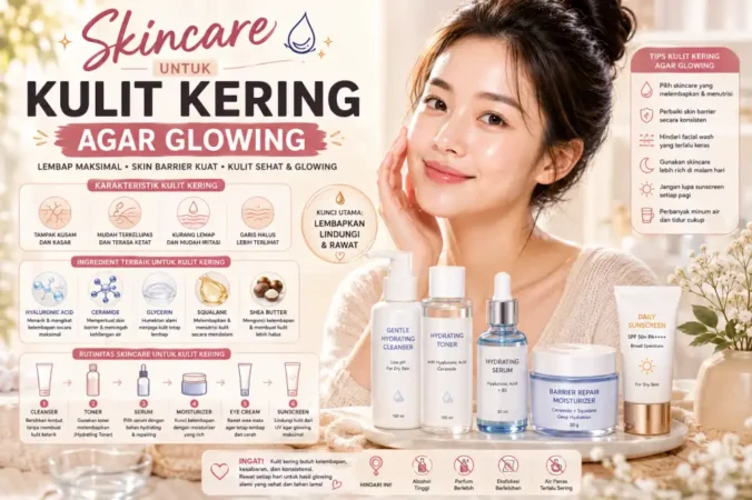 Skincare untuk Kulit Kering Agar Glowing