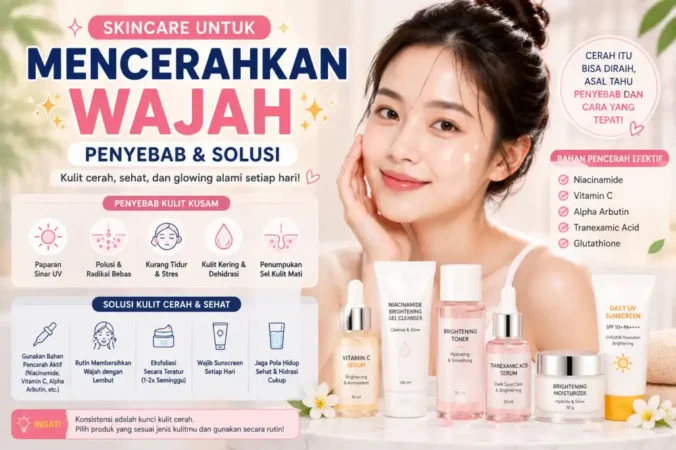 Skincare untuk Mencerahkan Wajah: Penyebab & Solusi