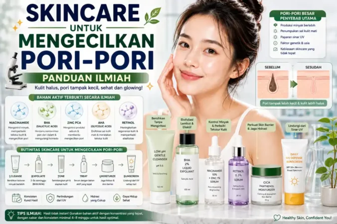 Skincare untuk Mengecilkan Pori-Pori: Panduan Ilmiah