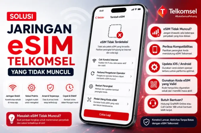Solusi Jaringan eSIM Telkomsel yang Tidak Muncul