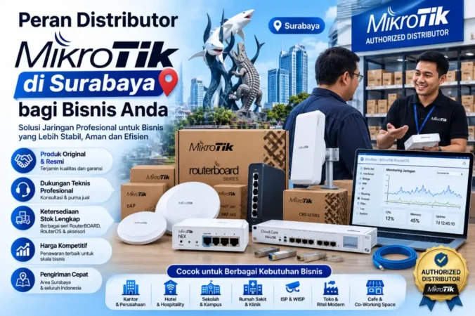 Peran Distributor Mikrotik di Surabaya bagi Bisnis Anda