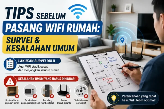 Tips Sebelum Pasang WiFi Rumah: Survei & Kesalahan Umum
