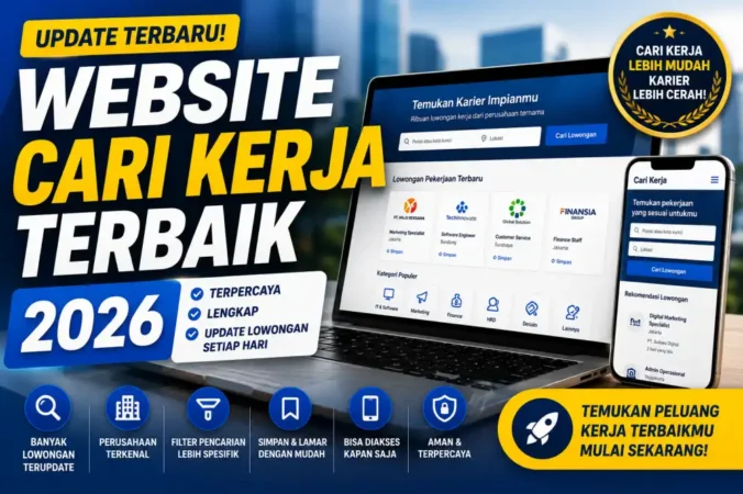 situs cari kerja terpercaya, website lowongan kerja Indonesia, aplikasi cari kerja terbaik, portal kerja BUMN, job portal gratis, tips lolos seleksi kerja online, website cari kerja remote, karirhub kemnaker, jobstreet glints kalibrr, cara hindari lowongan palsu