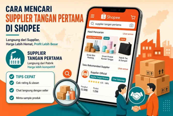 Cara Mencari Supplier Tangan Pertama di Shopee
