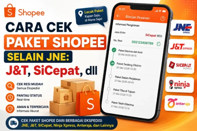 Cara Cek Paket Shopee Selain JNE: J&T, SiCepat, dll