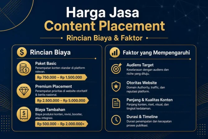Harga Jasa Content Placement: Rincian Biaya & Faktor