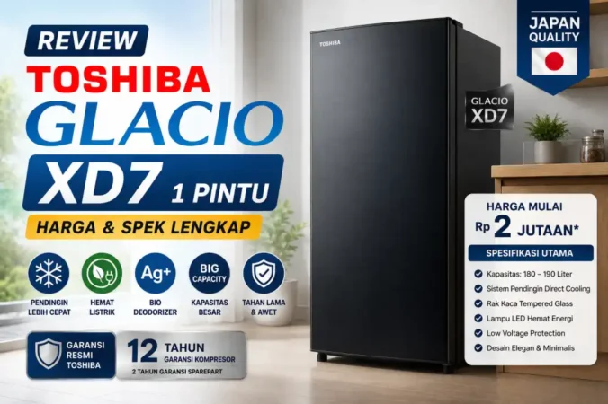Review Kulkas Toshiba Glacio XD7 1 Pintu: Harga & Spek