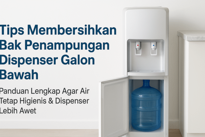 Membersihkan Bak Penampungan Dispenser Galon Bawah