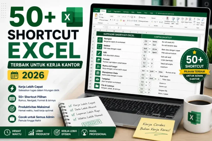 50+ Shortcut Excel Terbaik untuk Kerja Kantor 2026