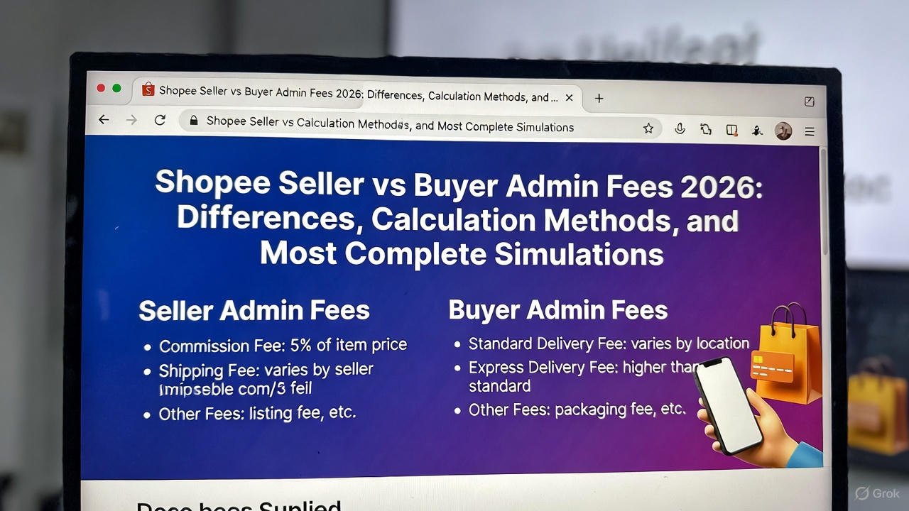 Biaya Admin Shopee Seller vs Buyer 2026: Perbedaan, Perhitungan & Simulasi Lengkap