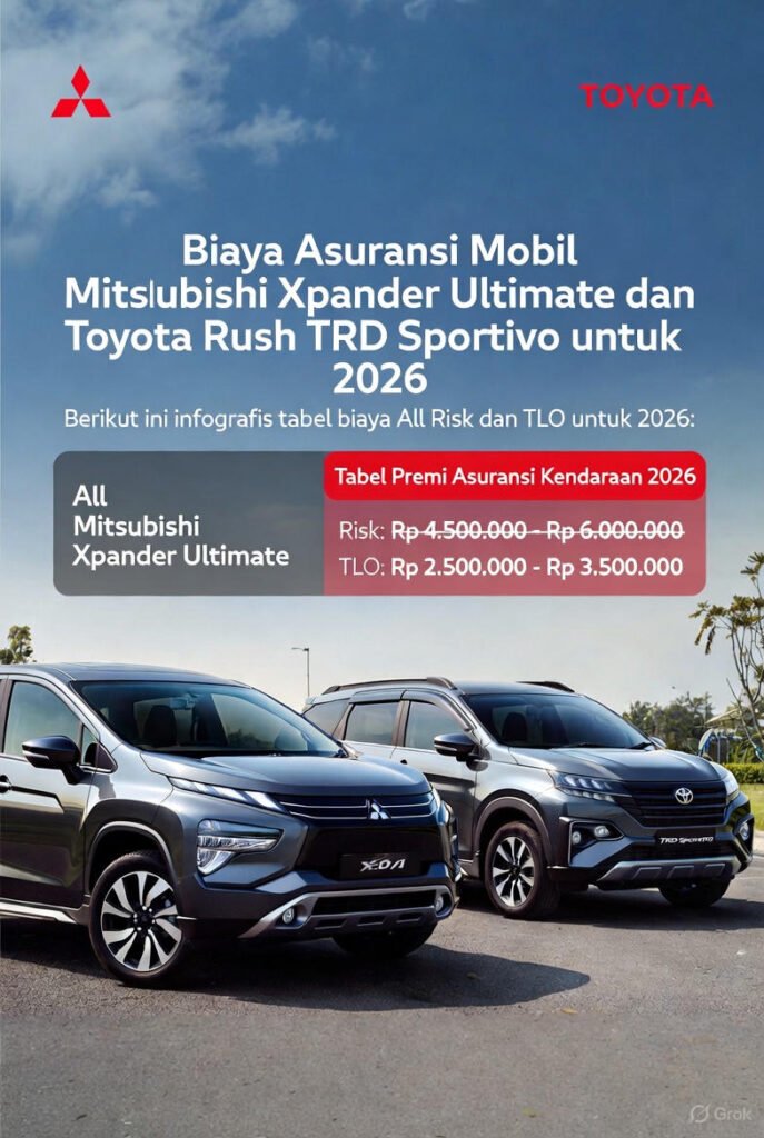 Biaya Asuransi Mobil Toyota Rush TRD Sportivo 2026: Estimasi Premi All Risk dan TLO Terbaru