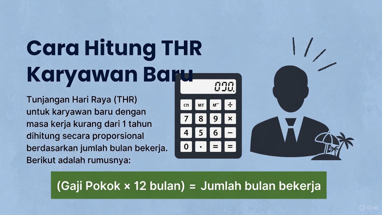 Cara Hitung THR Karyawan Baru Kurang dari 1 Tahun 2026 – Rumus Prorata & Contoh Lengkap