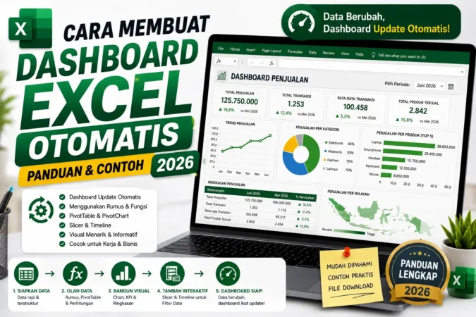 Cara Membuat Dashboard Excel Otomatis: Panduan & Contoh 2026