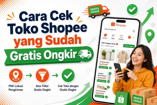 Cara Cek Toko Shopee yang Sudah Gratis Ongkir