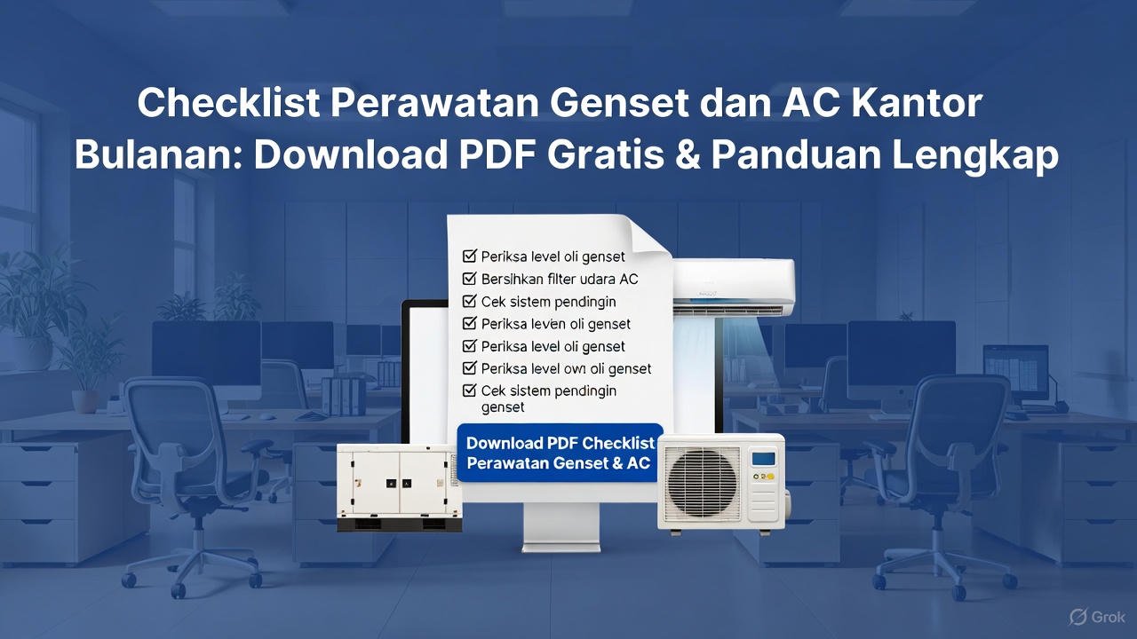 Checklist Perawatan Genset dan AC Kantor Bulanan: Download PDF Gratis & Panduan Lengkap