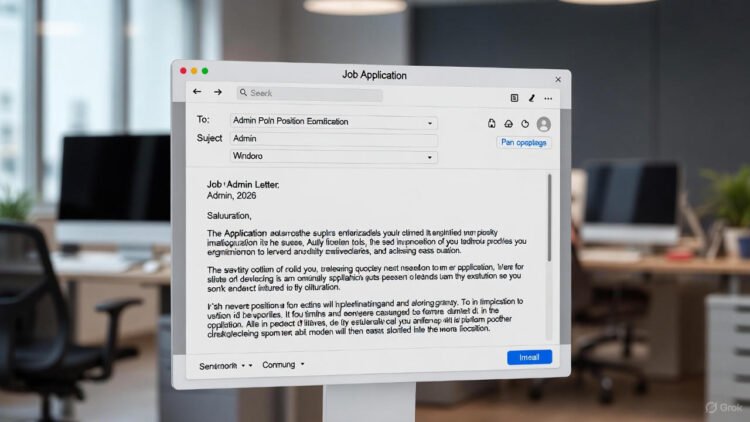 Contoh Surat Lamaran Kerja via Email untuk Posisi Admin (Format Terbaik 2026)