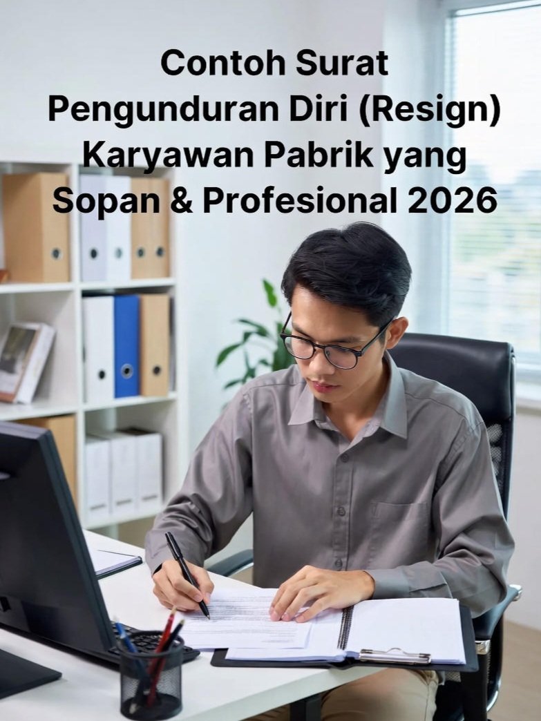 Contoh Surat Pengunduran Diri (Resign) Karyawan Pabrik yang Sopan & Profesional 2026